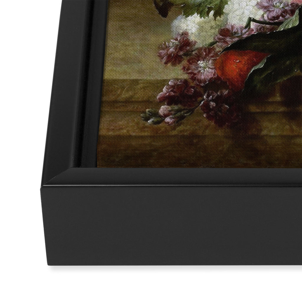 Vintage Floral Still Life Painting Framed Canvas Print Gallery Image 3
