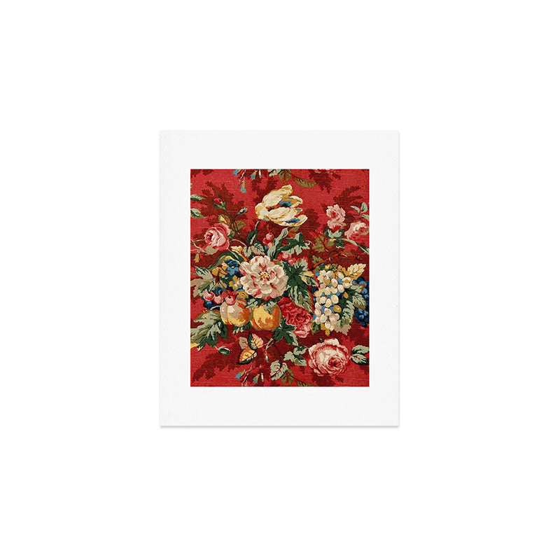 Vintage Floral Upholstery Pattern Digital Art Vector Painting Art Print Gallery Image 1