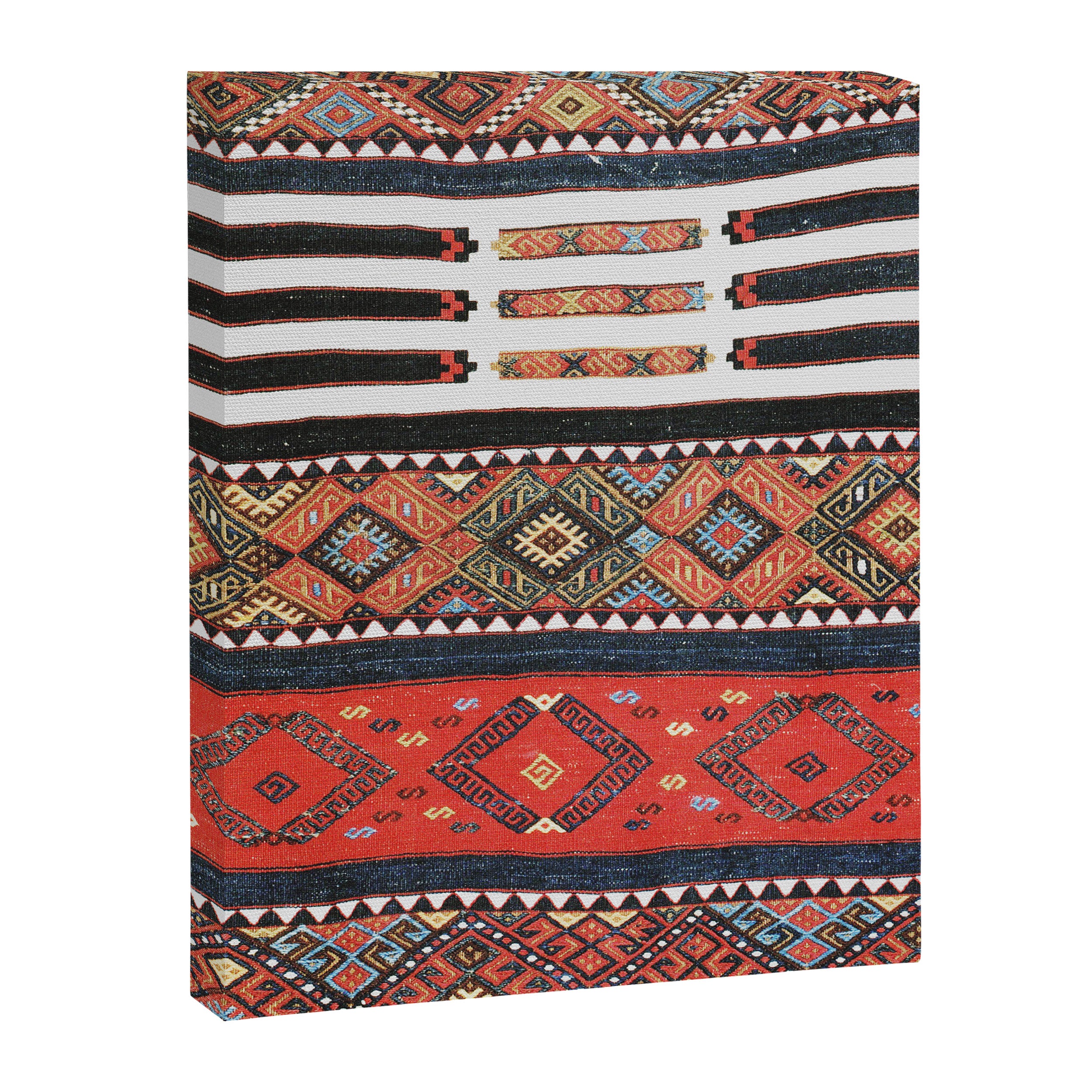 Vintage Geometric Kilim Print Canvas Print Gallery Image 3