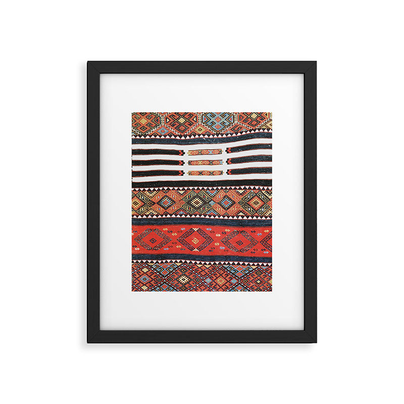 Vintage Geometric Kilim Print Framed Art Print Gallery Image 5