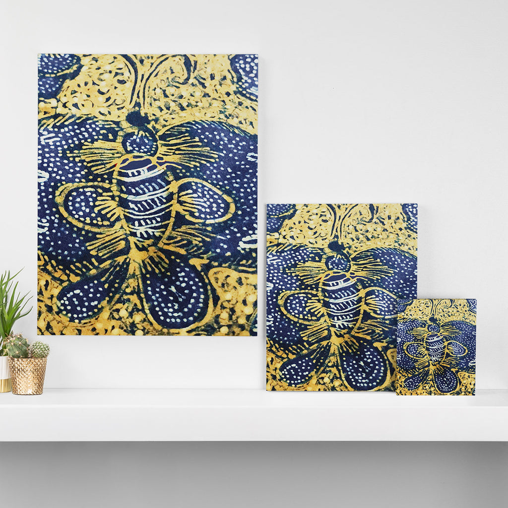 Vintage Indonesian Batik Butterfly Print Canvas Print Gallery Image 3