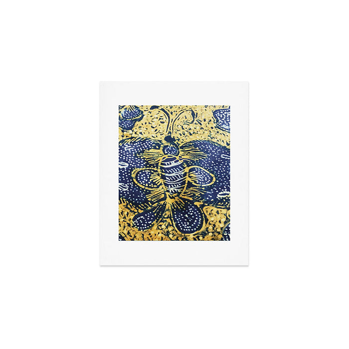 Vintage Indonesian Batik Butterfly Print Art Print Gallery Image 1