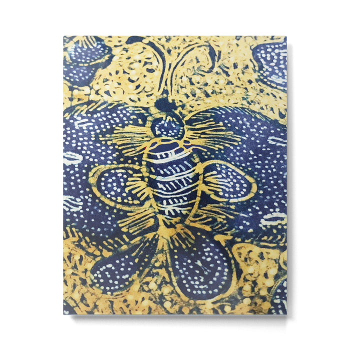 Vintage Indonesian Batik Butterfly Print Metal Print Gallery Image 1