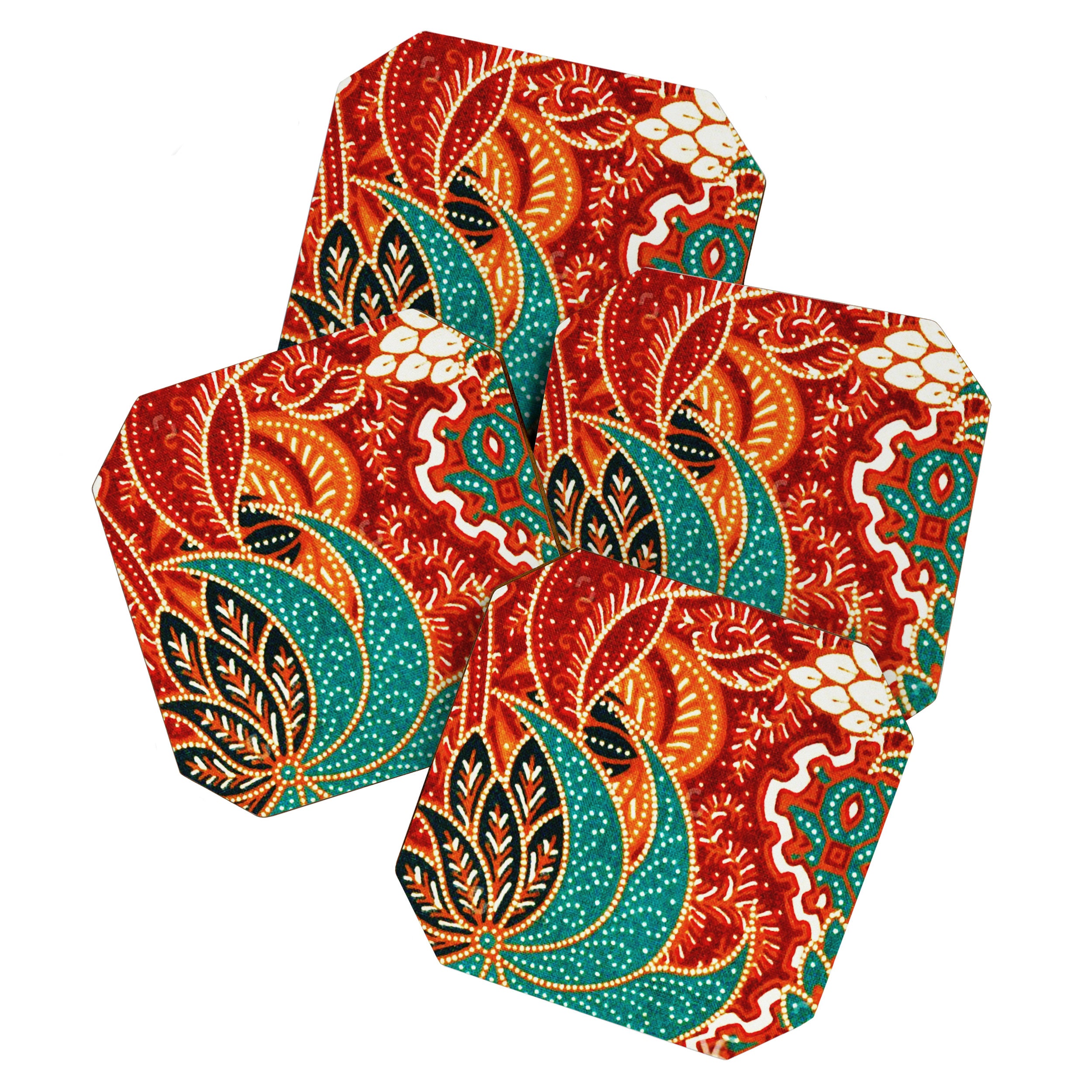 Vintage Indonesian Batik Print Coaster Gallery Image 1