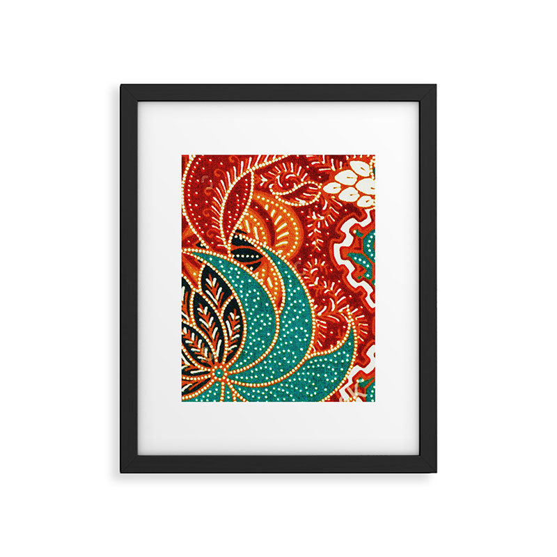 Vintage Indonesian Batik Print Framed Art Print Gallery Image 5