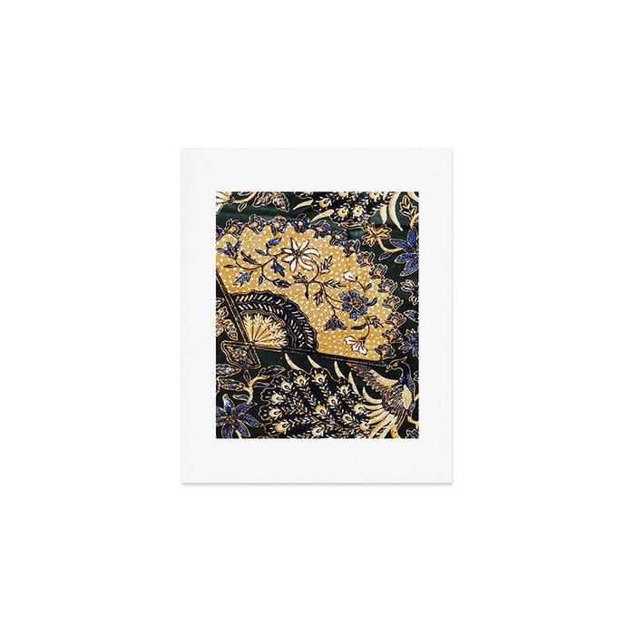 Vintage Indonesian Batik Print With Fan Art Print Gallery Image 1