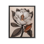 Vintage Magnolia Blossom Botanical Floral Print Framed Canvas Print Gallery Image 3