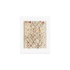 Vintage North African Berber Rug Print Art Print Gallery Image 1