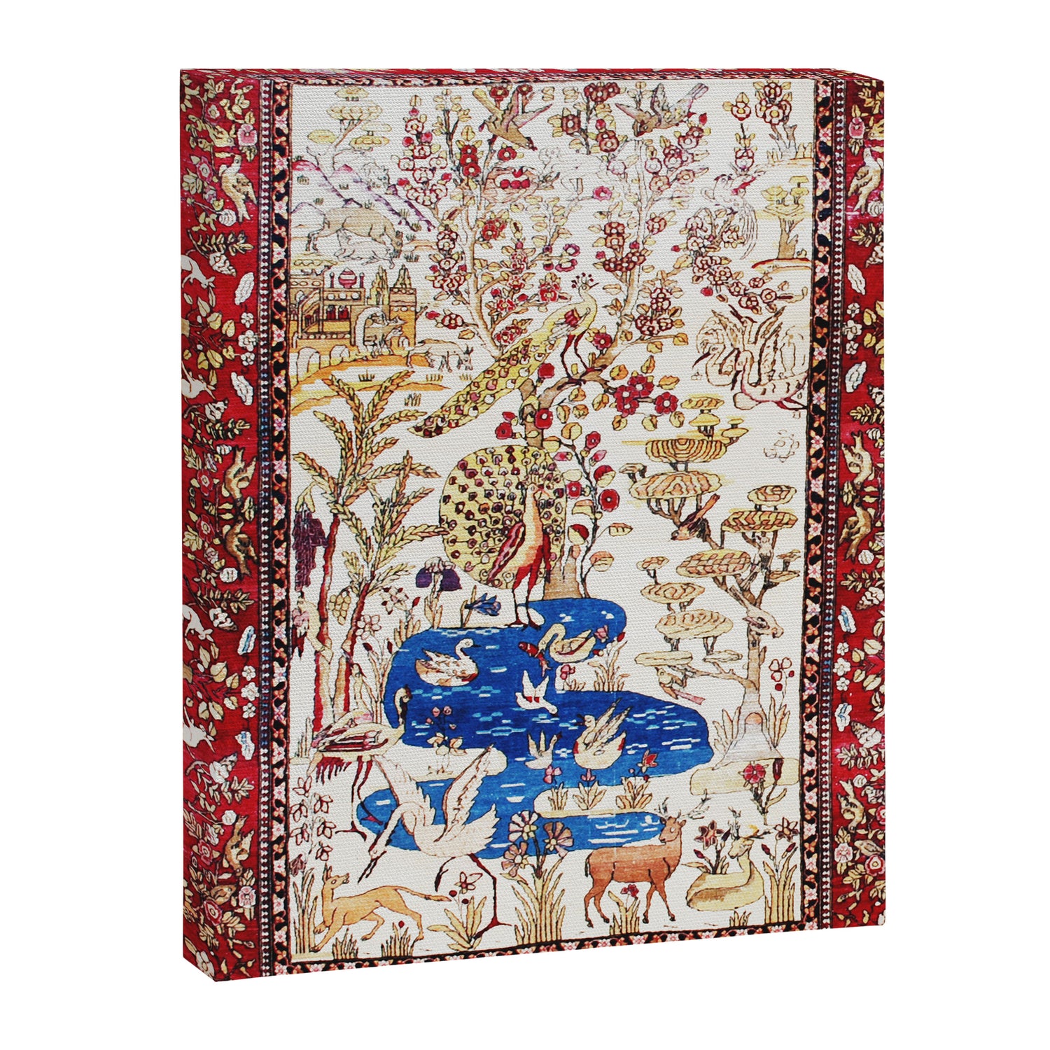 Vintage Persian Animal Rug Print Canvas Print Gallery Image 3