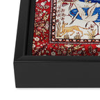 Vintage Persian Animal Rug Print Framed Canvas Print Gallery Image 3