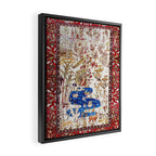 Vintage Persian Animal Rug Print Framed Canvas Print Gallery Image 2