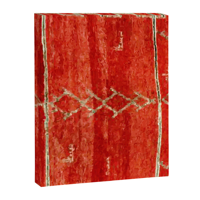 Vintage Red Moroccan Rug Print Canvas Print Gallery Image 1
