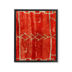 Vintage Red Moroccan Rug Print Framed Canvas Print Gallery Image 3