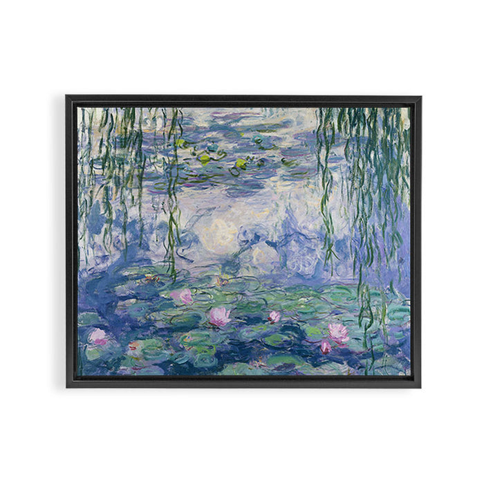 Water Lilies Claude Monet Fine Art Framed Canvas Print Gallery Image 1