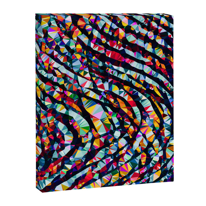 Wavy Lines Low Poly Geometric Triangles Canvas Print Gallery Image 1