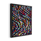 Wavy Lines Low Poly Geometric Triangles Framed Canvas Print Gallery Image 2
