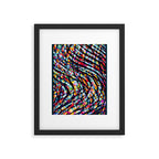 Wavy Lines Low Poly Geometric Triangles Framed Art Print Gallery Image 5