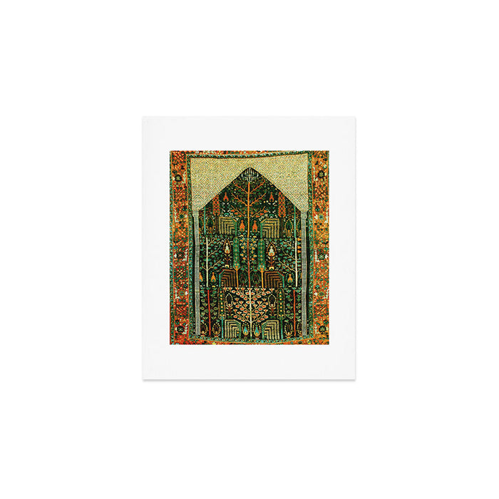 Weeping Willow Antique Bijar Persian Rug Print Art Print Gallery Image 1
