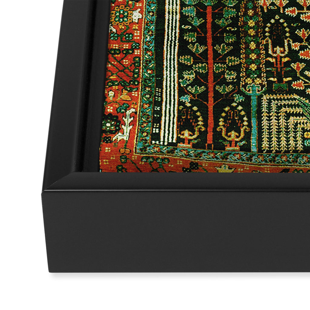 Weeping Willow Antique Bijar Persian Rug Print Framed Canvas Print Gallery Image 3