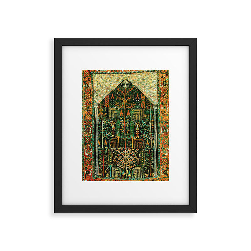 Weeping Willow Antique Bijar Persian Rug Print Framed Art Print Gallery Image 5