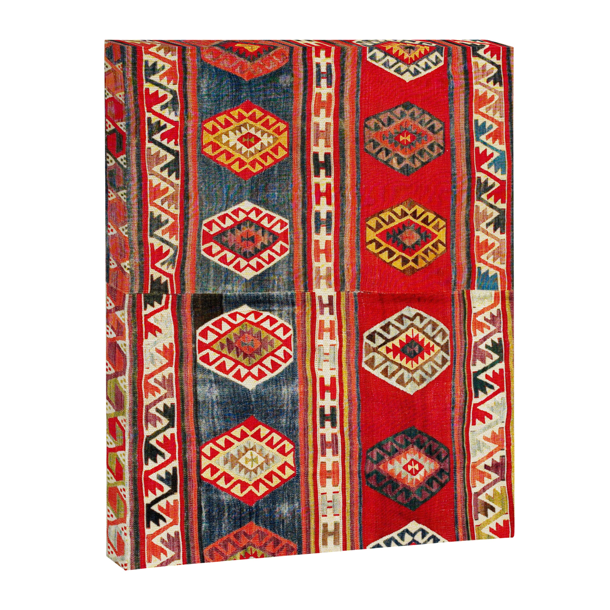 West Anatolian  Antique Turkish Kilim Print Canvas Print Gallery Image 3