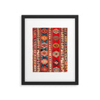 West Anatolian  Antique Turkish Kilim Print Framed Art Print Gallery Image 4
