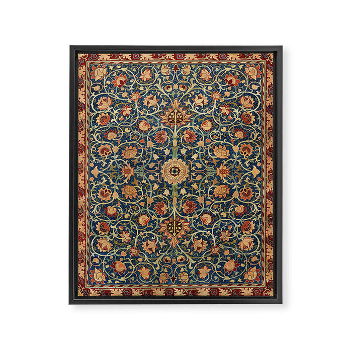 William Morris Floral Carpet Print Framed Canvas Print Gallery Image 1