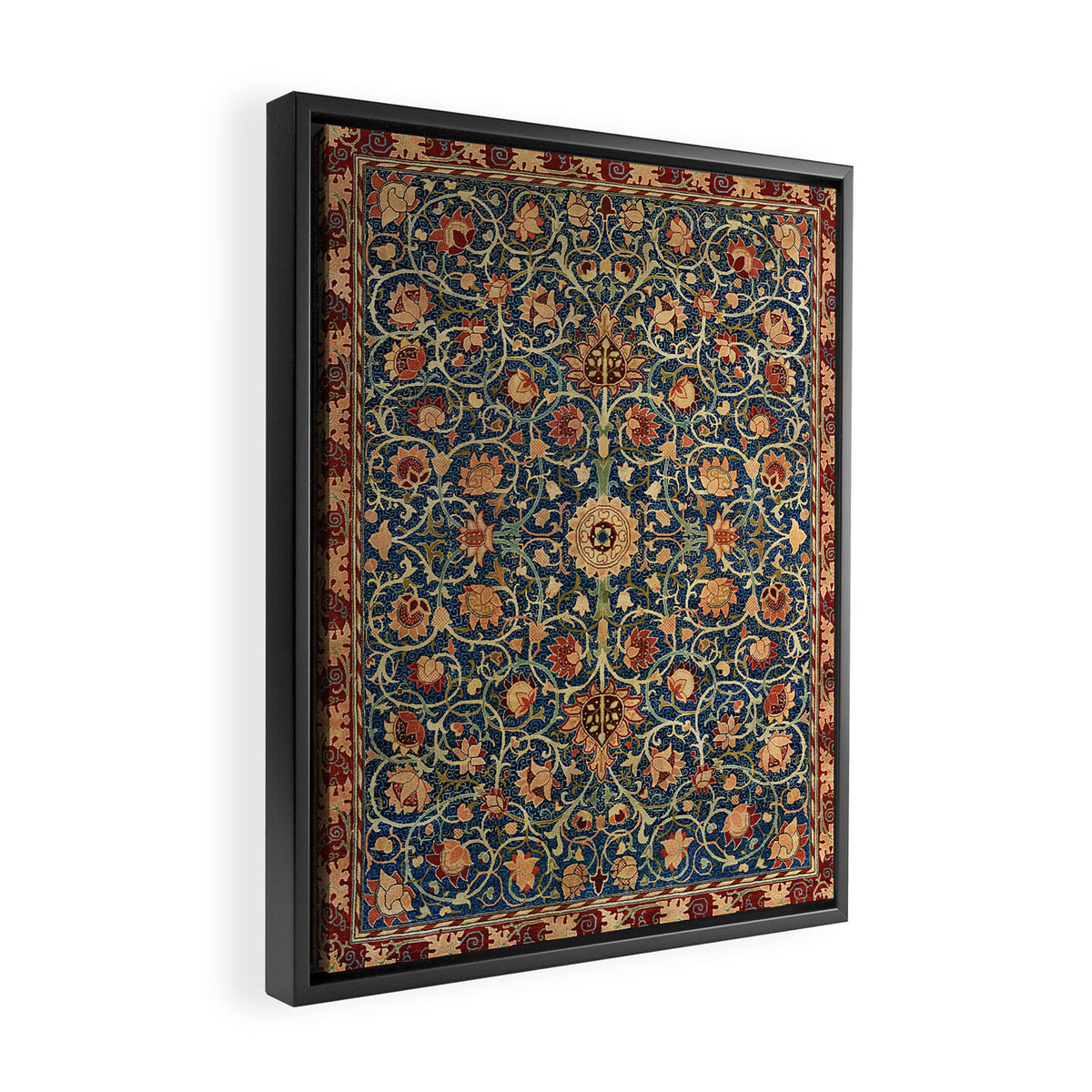 William Morris Floral Carpet Print Framed Canvas Print Gallery Image 2