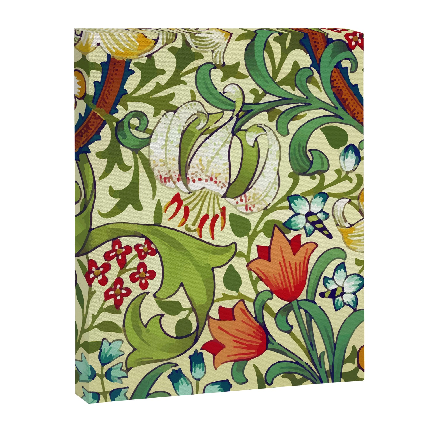 William Morris Garden Lily Floral Print Canvas Print Gallery Image 3