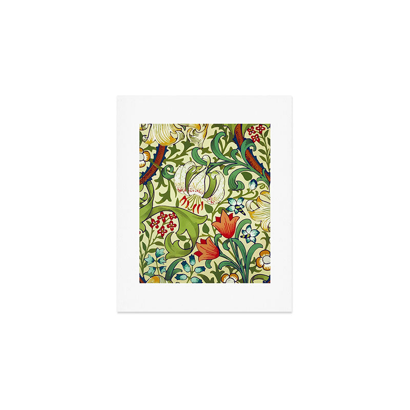 William Morris Garden Lily Floral Print Art Print Gallery Image 1