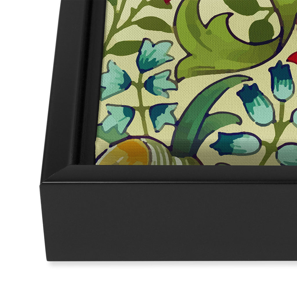William Morris Garden Lily Floral Print Framed Canvas Print Gallery Image 3