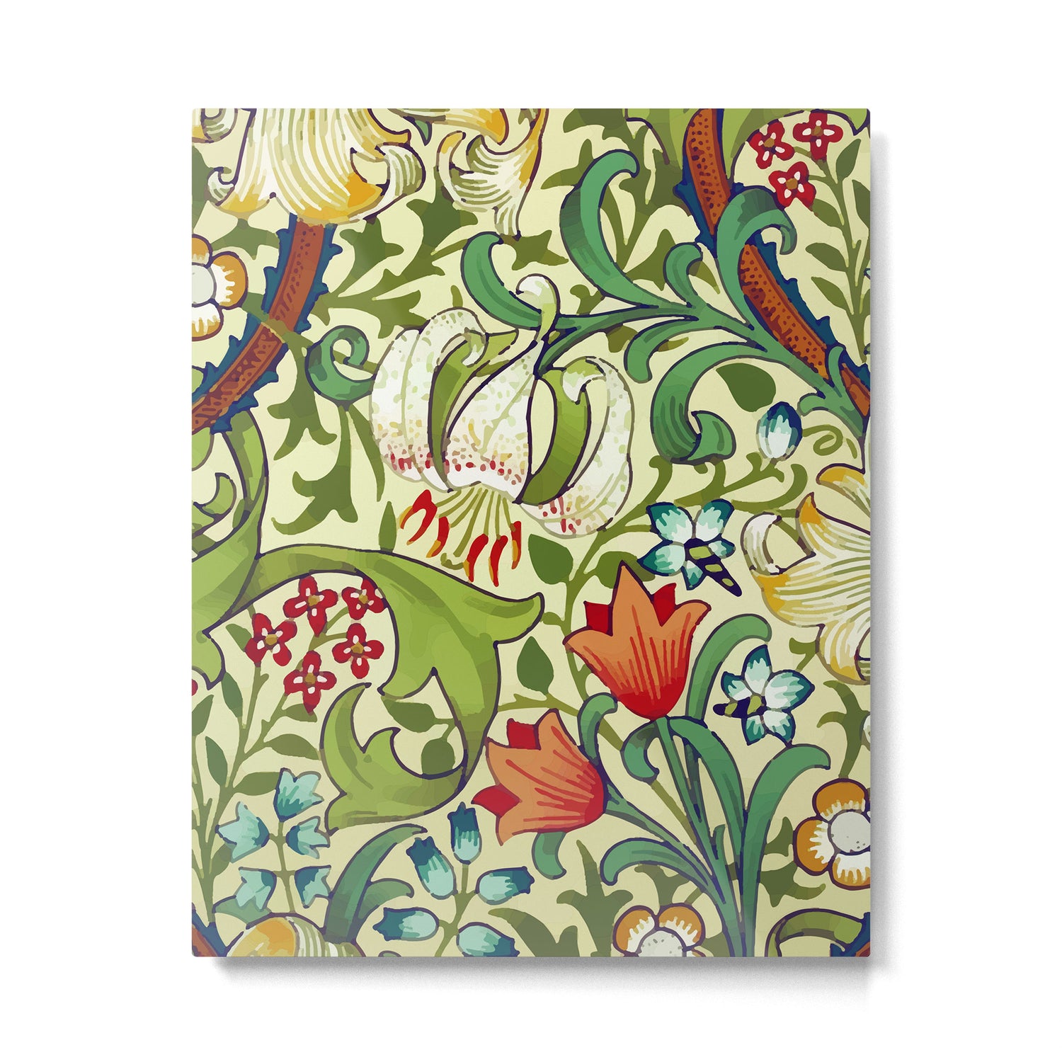 William Morris Garden Lily Floral Print Metal Print Gallery Image 4