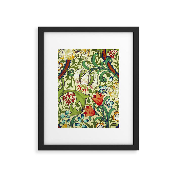 William Morris Garden Lily Floral Print Framed Art Print Gallery Image 1