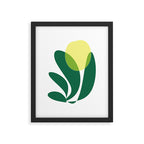 Yellow Sun Green Leaves Minimalism Framed Art Print Gallery Image 6