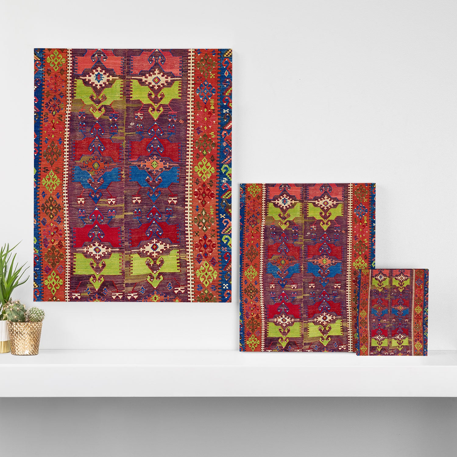 Yesilova Nigde Province Central Anatolian Kilim Print Canvas Print Gallery Image 3