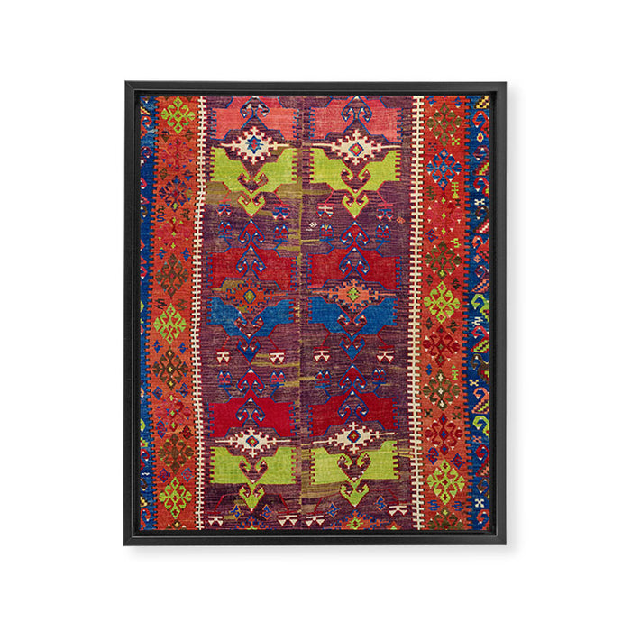 Yesilova Nigde Province Central Anatolian Kilim Print Framed Canvas Print Gallery Image 1