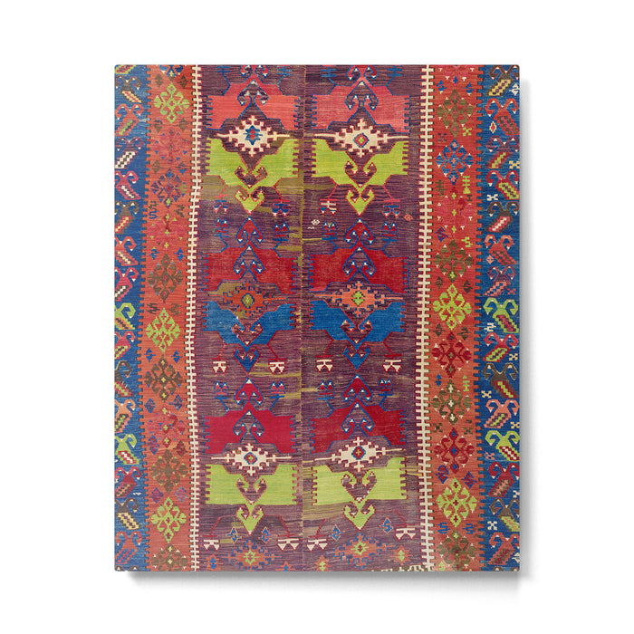 Yesilova Nigde Province Central Anatolian Kilim Print Metal Print Gallery Image 1