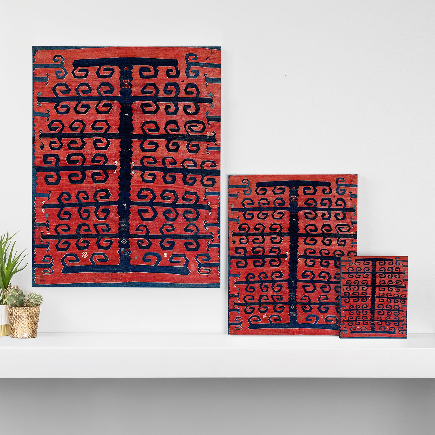 Yüncü  Antique Balikesir Turkish Kilim Print Canvas Print Gallery Image 3