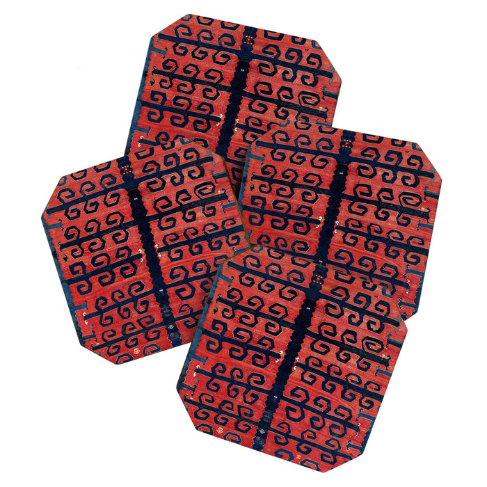 Yüncü  Antique Balikesir Turkish Kilim Print Coaster Gallery Image 1