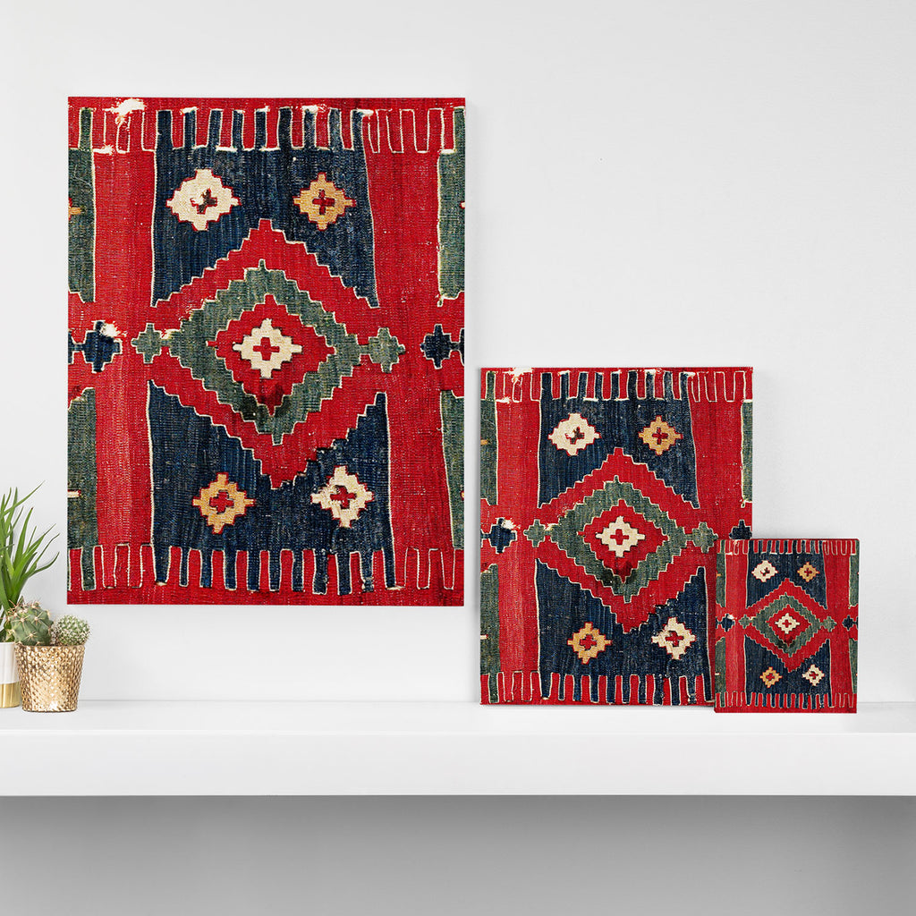 Yüncü  Antique Balikesir Turkish Kilim Print Canvas Print Gallery Image 3