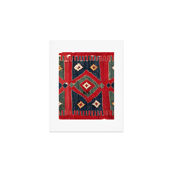 Yüncü  Antique Balikesir Turkish Kilim Print Art Print Gallery Image 1