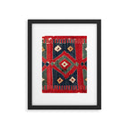 Yüncü  Antique Balikesir Turkish Kilim Print Framed Art Print Gallery Image 4