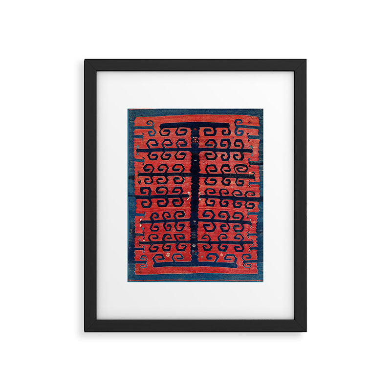 Yüncü  Antique Balikesir Turkish Kilim Print Framed Art Print Gallery Image 5