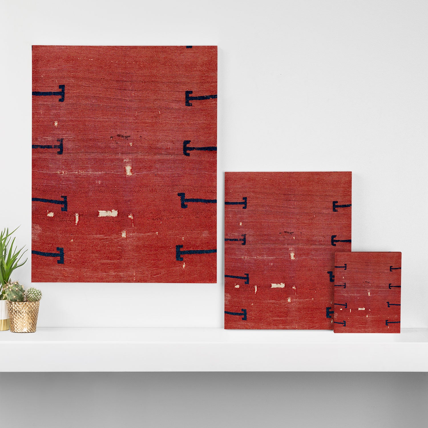 Yüncü  Antique Balikesir Turkish Pile Rug Print Canvas Print Gallery Image 3
