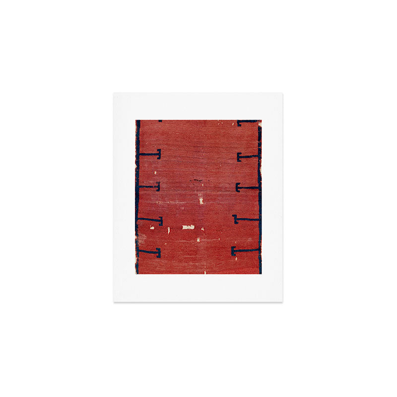 Yüncü  Antique Balikesir Turkish Pile Rug Print Art Print Gallery Image 1