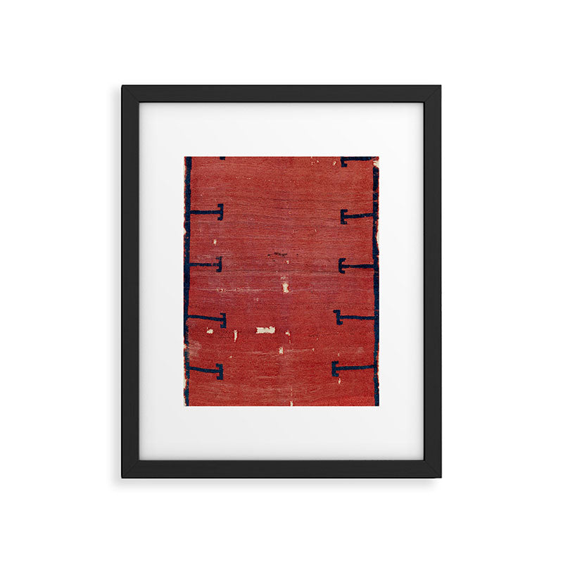 Yüncü  Antique Balikesir Turkish Pile Rug Print Framed Art Print Gallery Image 4