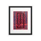 Yüncü  Antique Turkish Balikesir Kilim Rug Print Framed Art Print Gallery Image 4