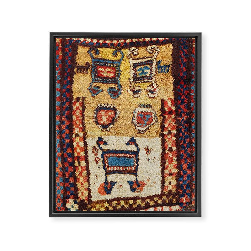 Zakatale Central Caucasus Sleeping Rug Print Framed Canvas Print Gallery Image 3