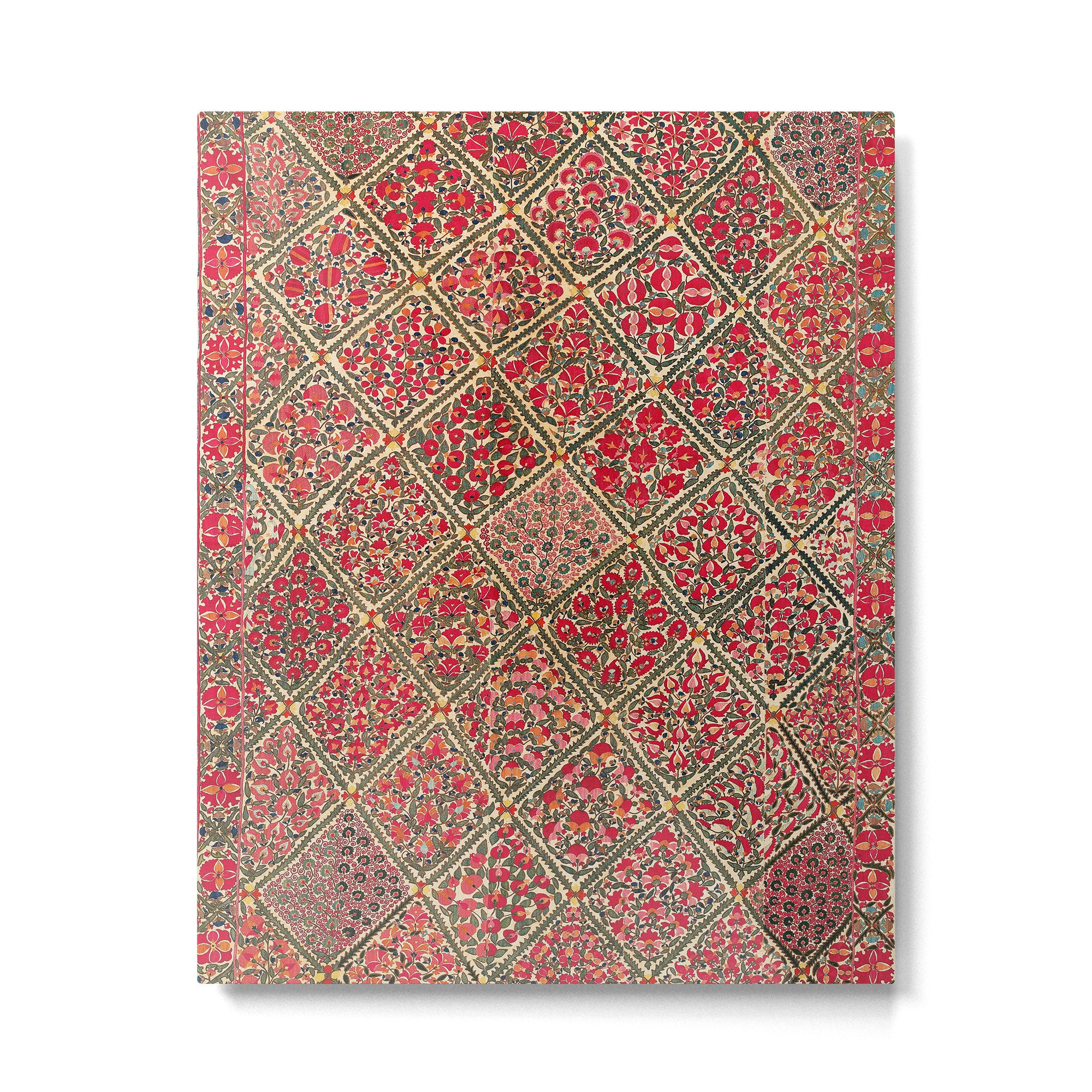Zarafshan Suzani Uzbekistan Embroidery Print Metal Print Gallery Image 4