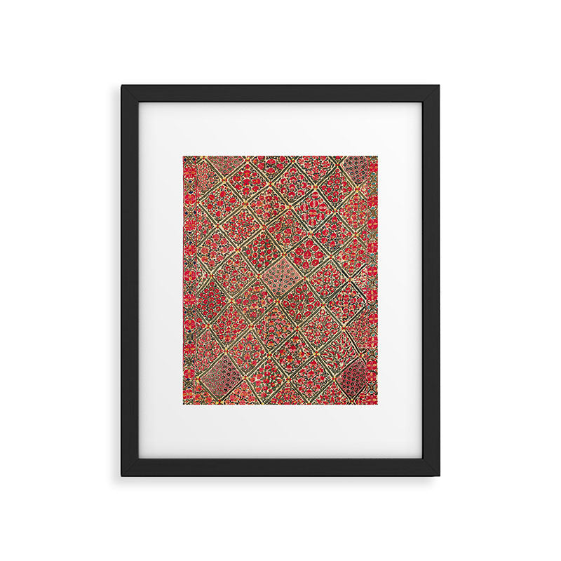 Zarafshan Suzani Uzbekistan Embroidery Print Framed Art Print Gallery Image 4